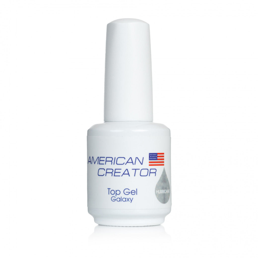 Топ American Creator Top Gel Galaxy Hurricane с серебристыми блёстками 15 мл