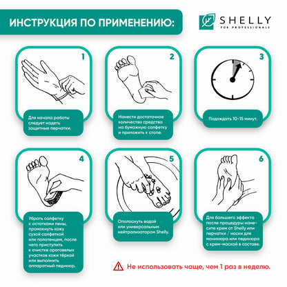 Пенный экспресс-размягчитель Shelly для педикюра "Мягкое лезвие" 150 мл